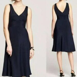 J. Crew Sophia Dress Tricotine Silk‎ Sleeveless Bridesmaid Cocktail Blue Size 4P